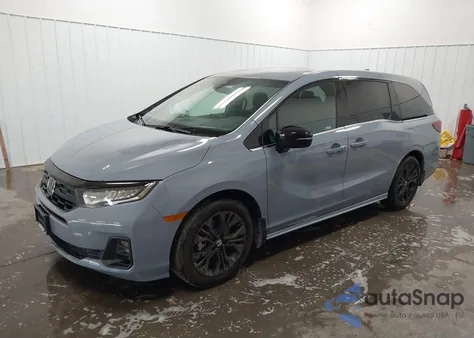 2025 Honda Odyssey Sport-L из США, поврежденный, VIN 5FNRL6H74SB081057